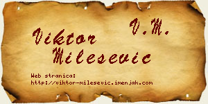Viktor Milešević vizit kartica